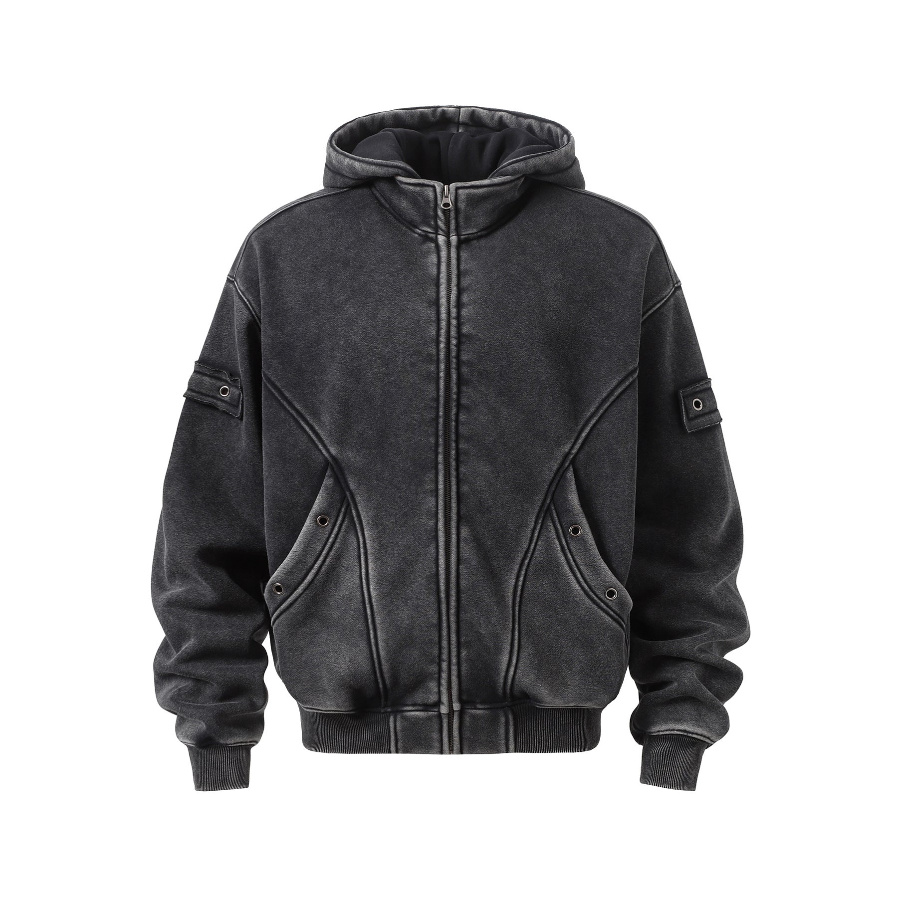 YAVIORA Wasteland Washed Zip-Up Sweatshirt
