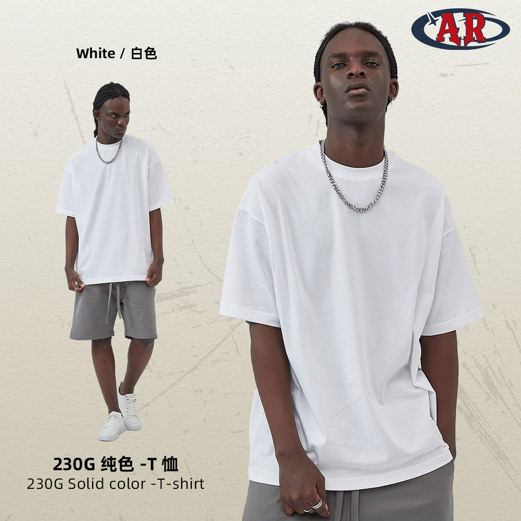 Yaviora 230G Double Yarn Pure Cotton Short-Sleeve T-Shirt