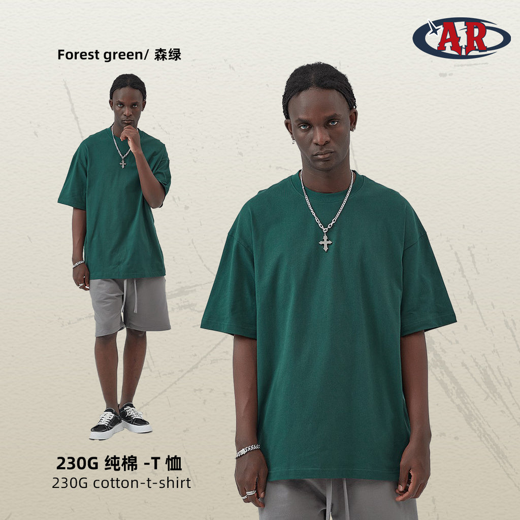 Yaviora 230G Double Yarn Pure Cotton Short-Sleeve T-Shirt