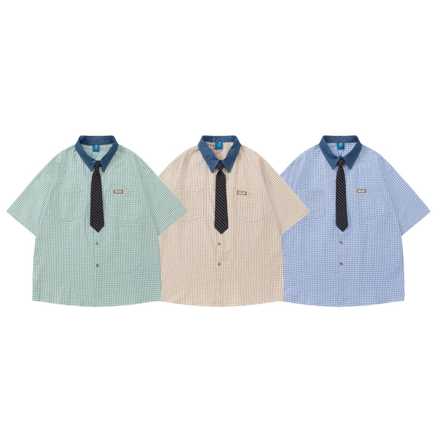 Chemise à carreaux color block YAVIORA