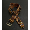 YAVIORA rhinestone studded horsehair belt