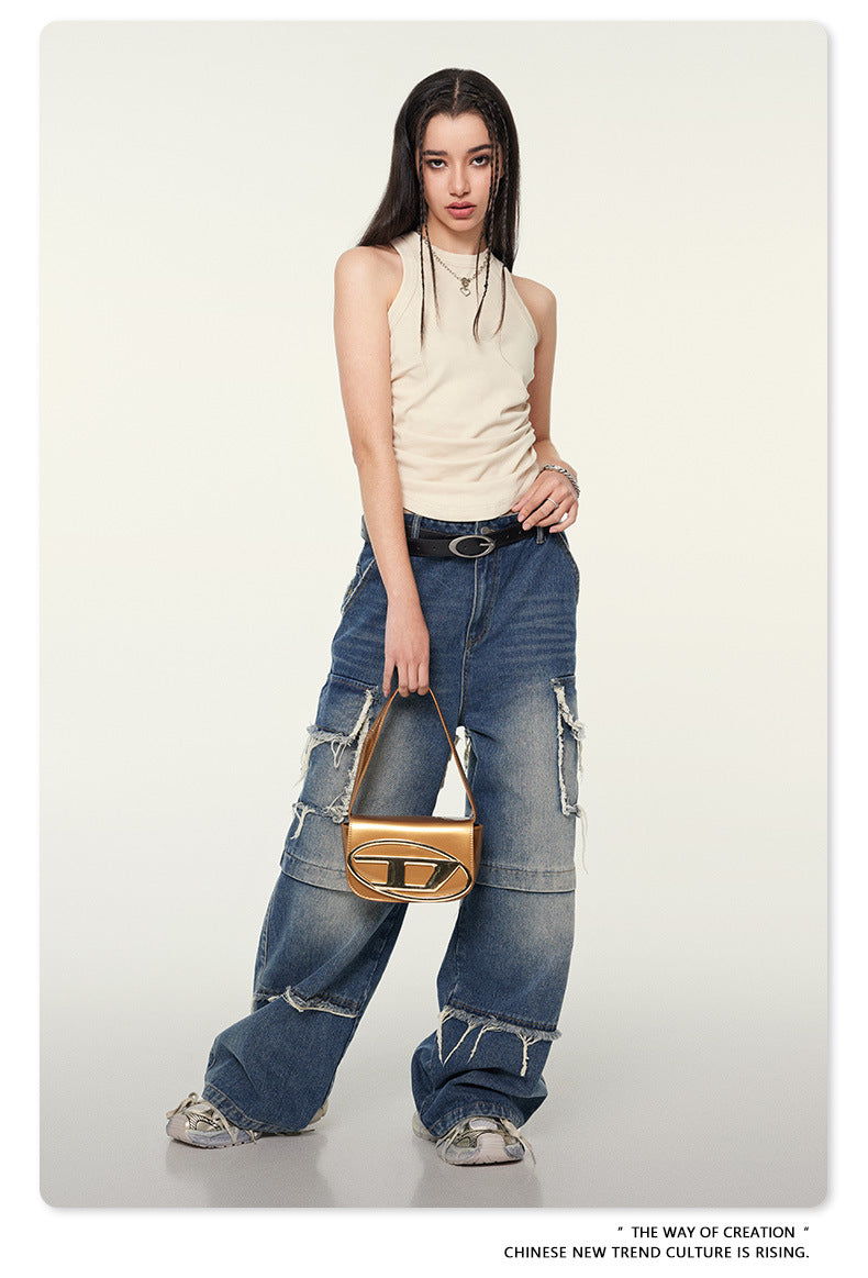Yaviora American Distressed Hot Girl Style Vest for Women