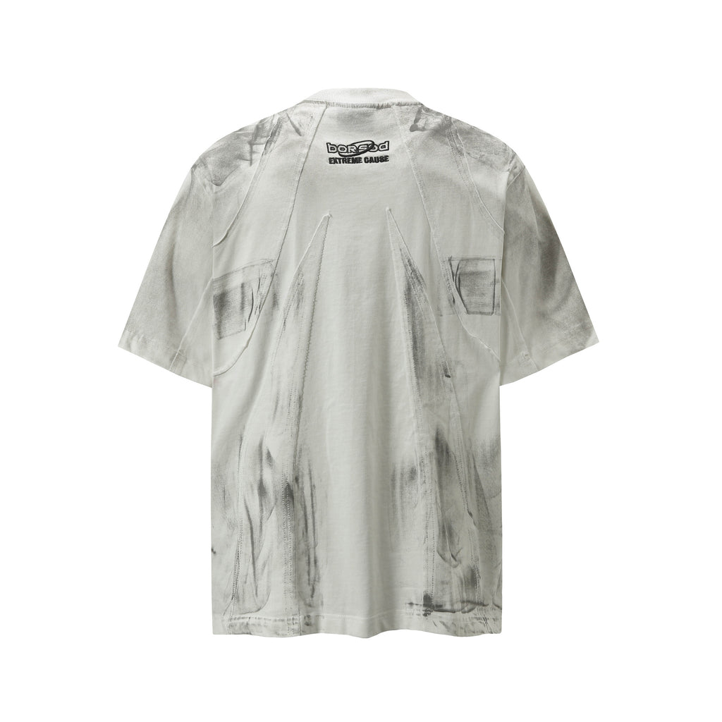 YAVIORA Deconstructed Patchwork Tee