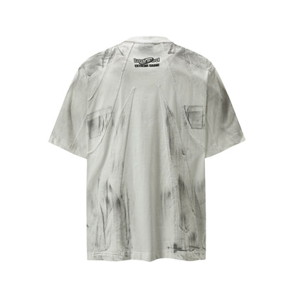 YAVIORA Dekonstruiertes Patchwork-T-Shirt