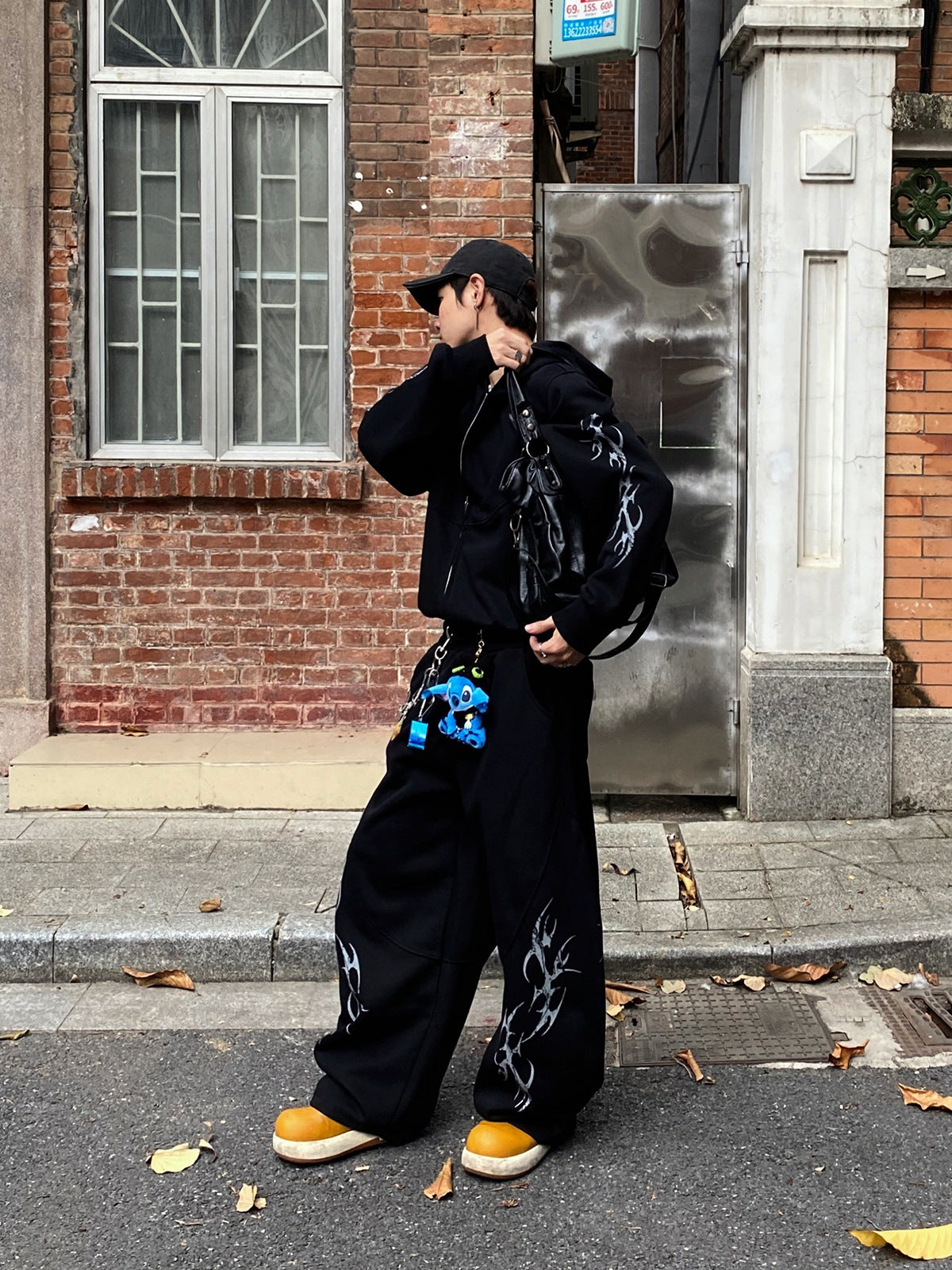 Sweat à capuche zippé Hip-Hop YAVIORA