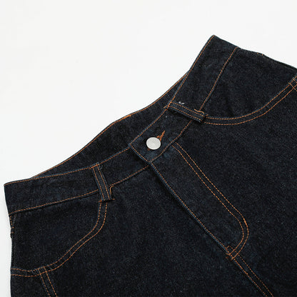 YAVIORA Multi-Button-Jeans mit geschwungenem Schnitt