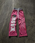 American-style appliqué embroidered sweatpants/sports pants