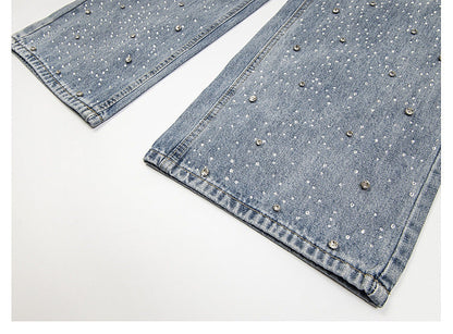 YAVIORA Strass-Weite Jeans