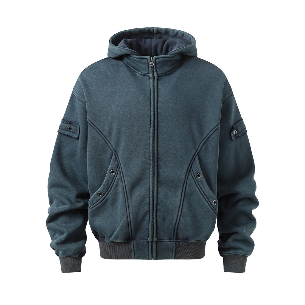 YAVIORA Wasteland Washed Zip-Up Sweatshirt