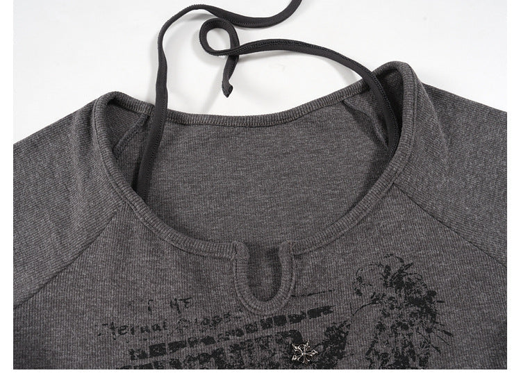 YAVIORA Halter Neck Layered Tee