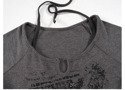 YAVIORA Halter Neck Layered Tee