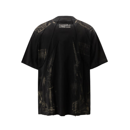 YAVIORA Dekonstruiertes Patchwork-T-Shirt