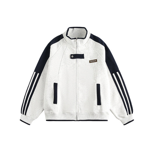 YAVIORA Striped Varsity Jacket