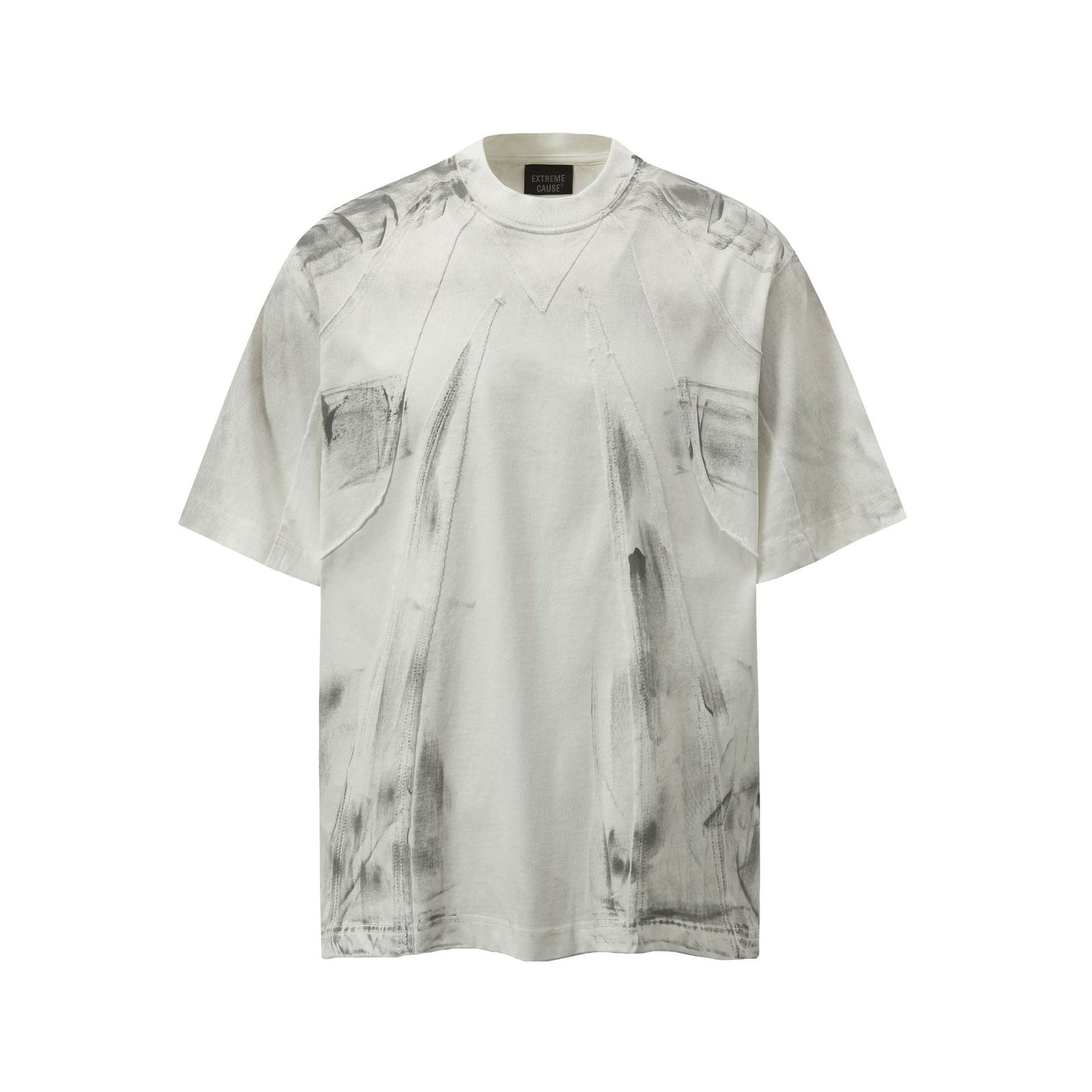 YAVIORA Dekonstruiertes Patchwork-T-Shirt