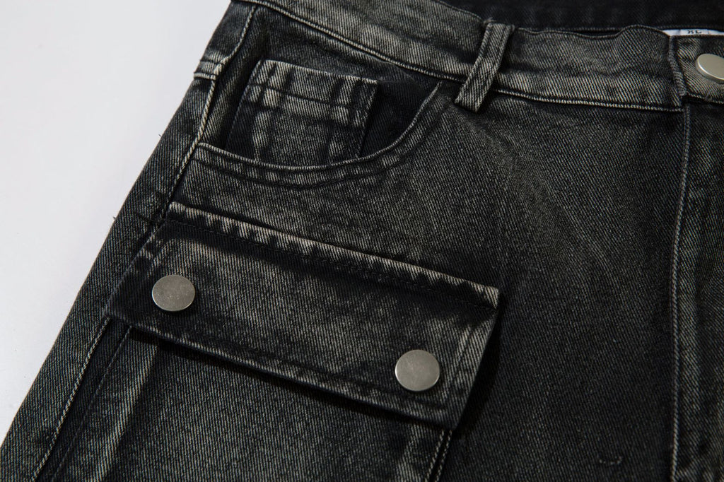 YAVIORA Multi-Pocket Workwear Denim Jeans