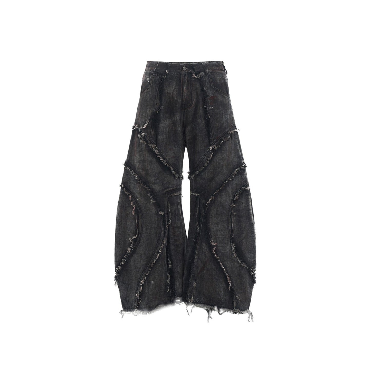 YAVIORA Frayed Curved Jeans