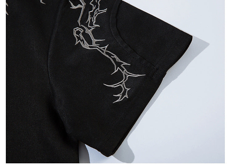 YAVIORA Suede Thorn Tee