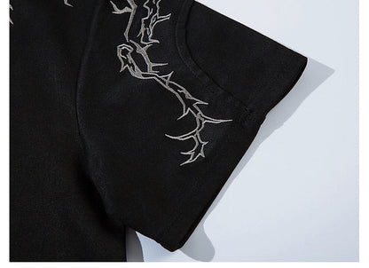 YAVIORA Suede Thorn Tee