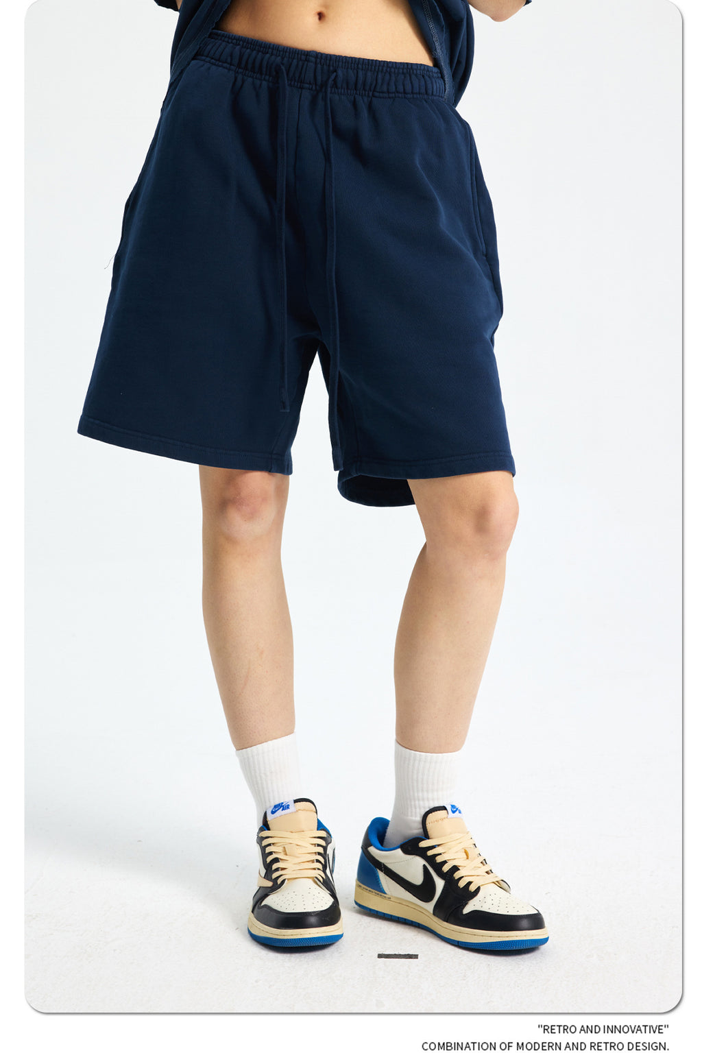 Yaviora Retro Terry Cotton Sports Shorts for Men