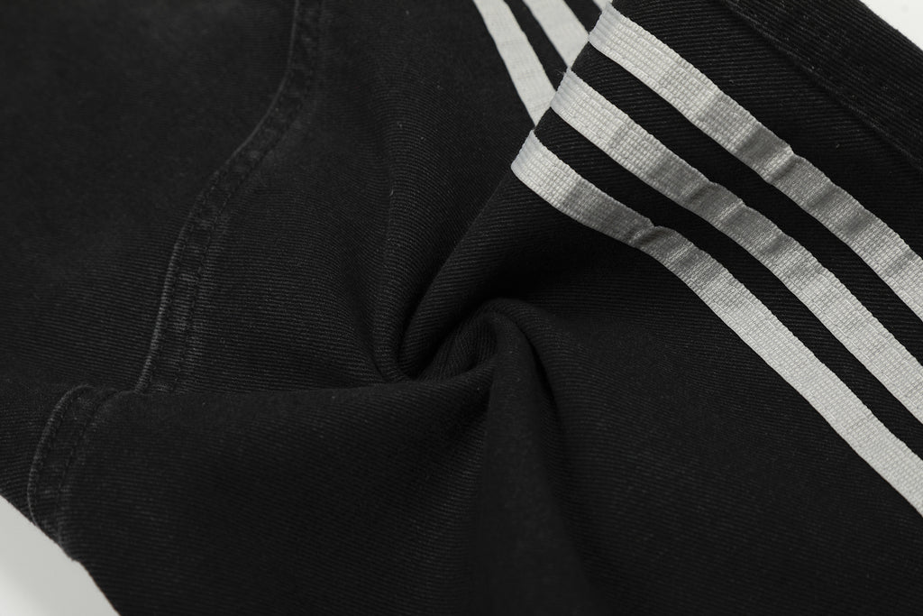YAVIORA Deconstructed 3-Stripes Curved Wide Leg Pants
