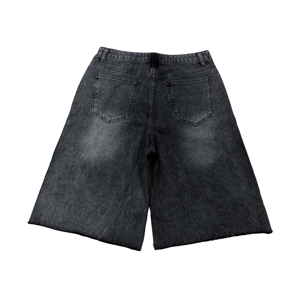 Y2K Straight Leg Wide Leg Distressed Loose Fit Capri Pants