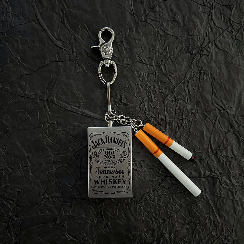 Vintage Cigarette Pack Portable Pocket Ashtray Keychain