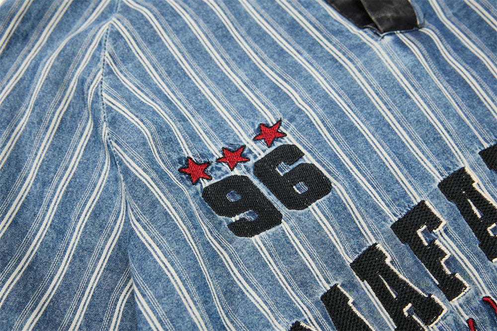 YAVIORA Letter-Embroidered Polo Shirt