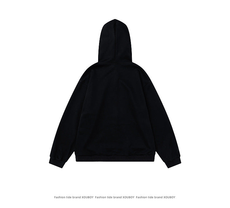 YAVIORA Cat Print Zip Hoodie