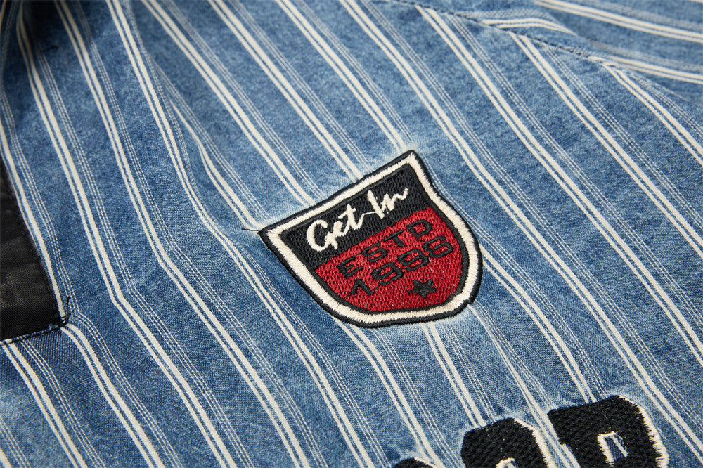 YAVIORA Letter-Embroidered Polo Shirt