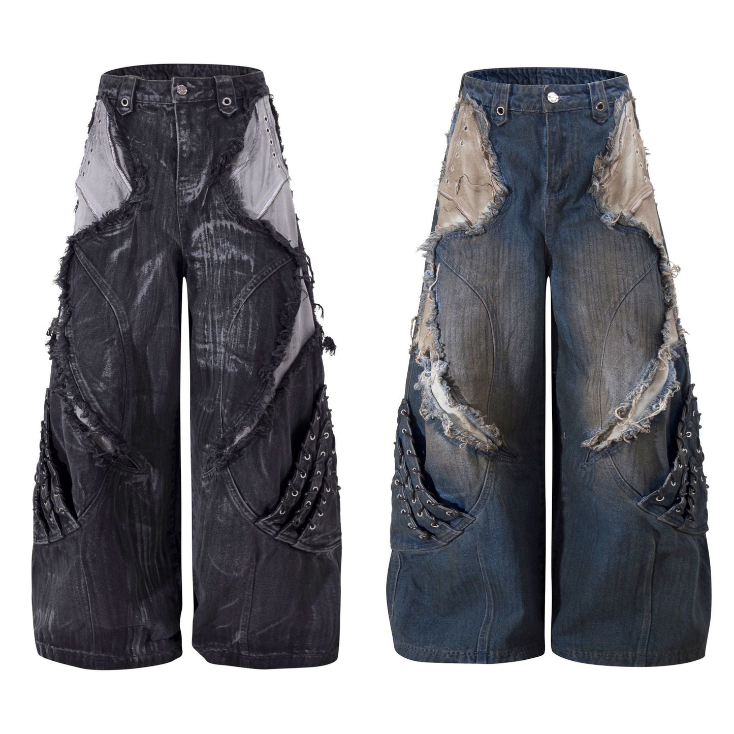YAVIORA Painted Wash Jeans