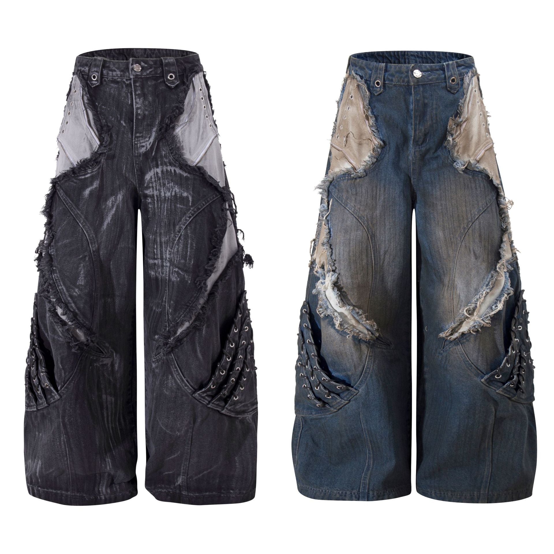 YAVIORA Painted Wash Jeans