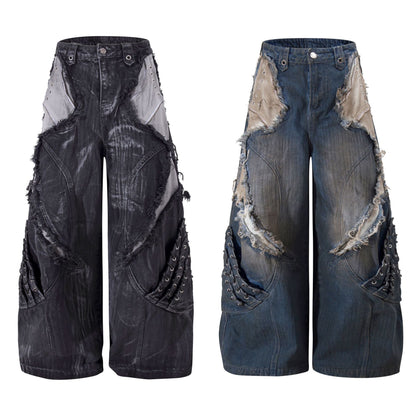 YAVIORA Painted Wash Jeans