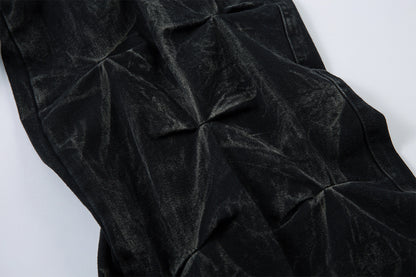 YAVIORA Weite Faltenjeans