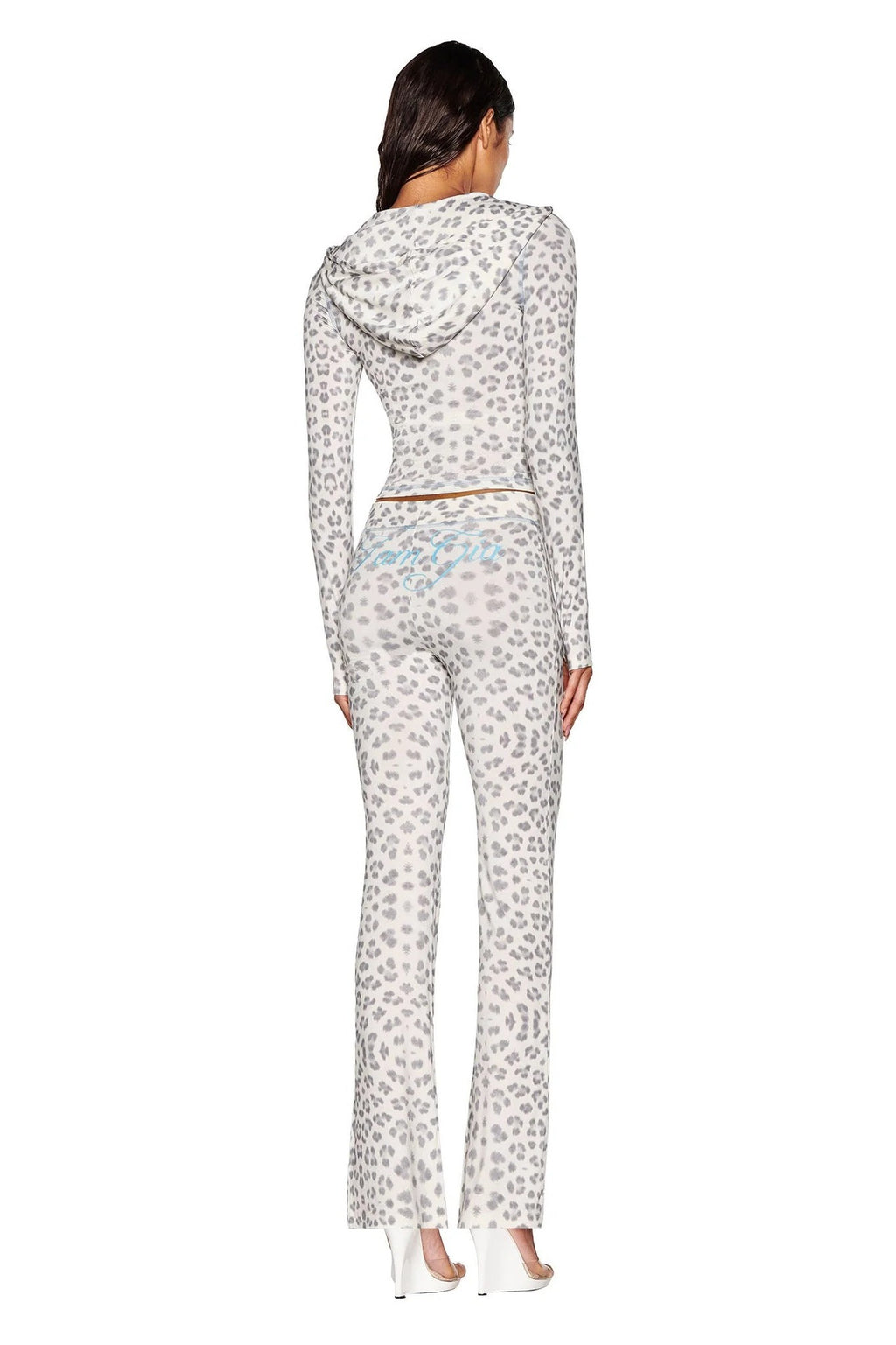 y2k hot girl letter print low-rise trousers two-piece set