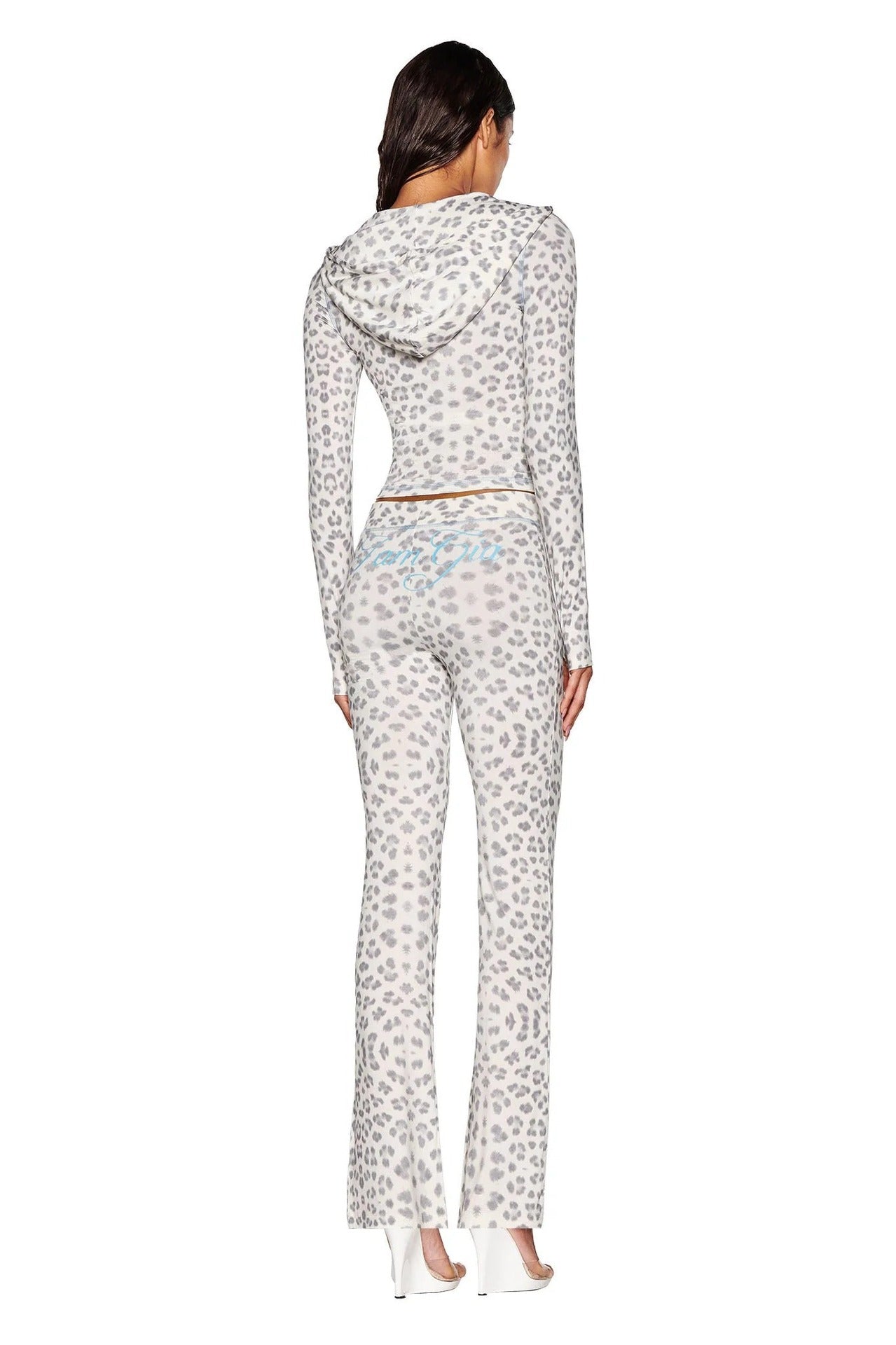y2k hot girl letter print low-rise trousers two-piece set