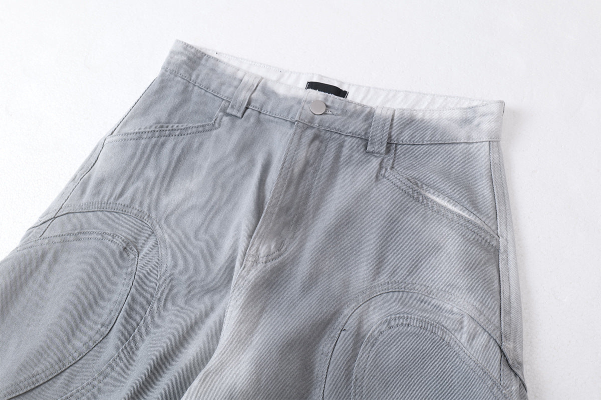 YAVIORA Dirty Dye Deconstructed Design Scimitar Pants