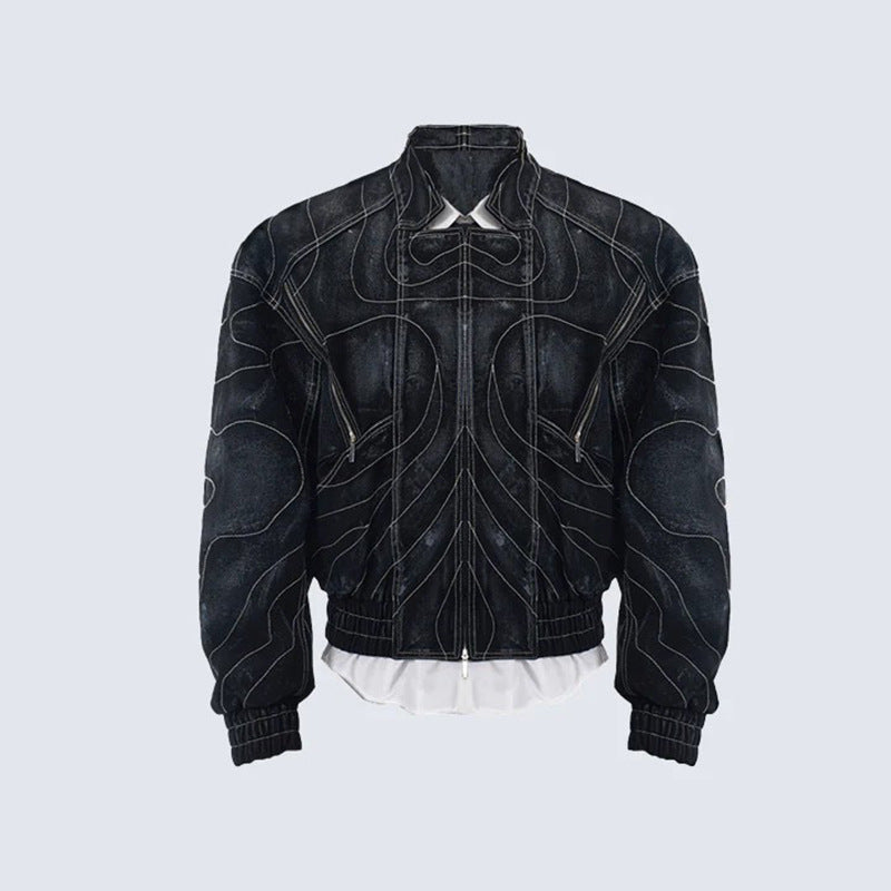 YAVIORA Embroidered Denim Jacket