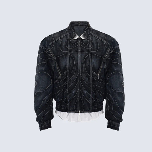 YAVIORA Embroidered Denim Jacket