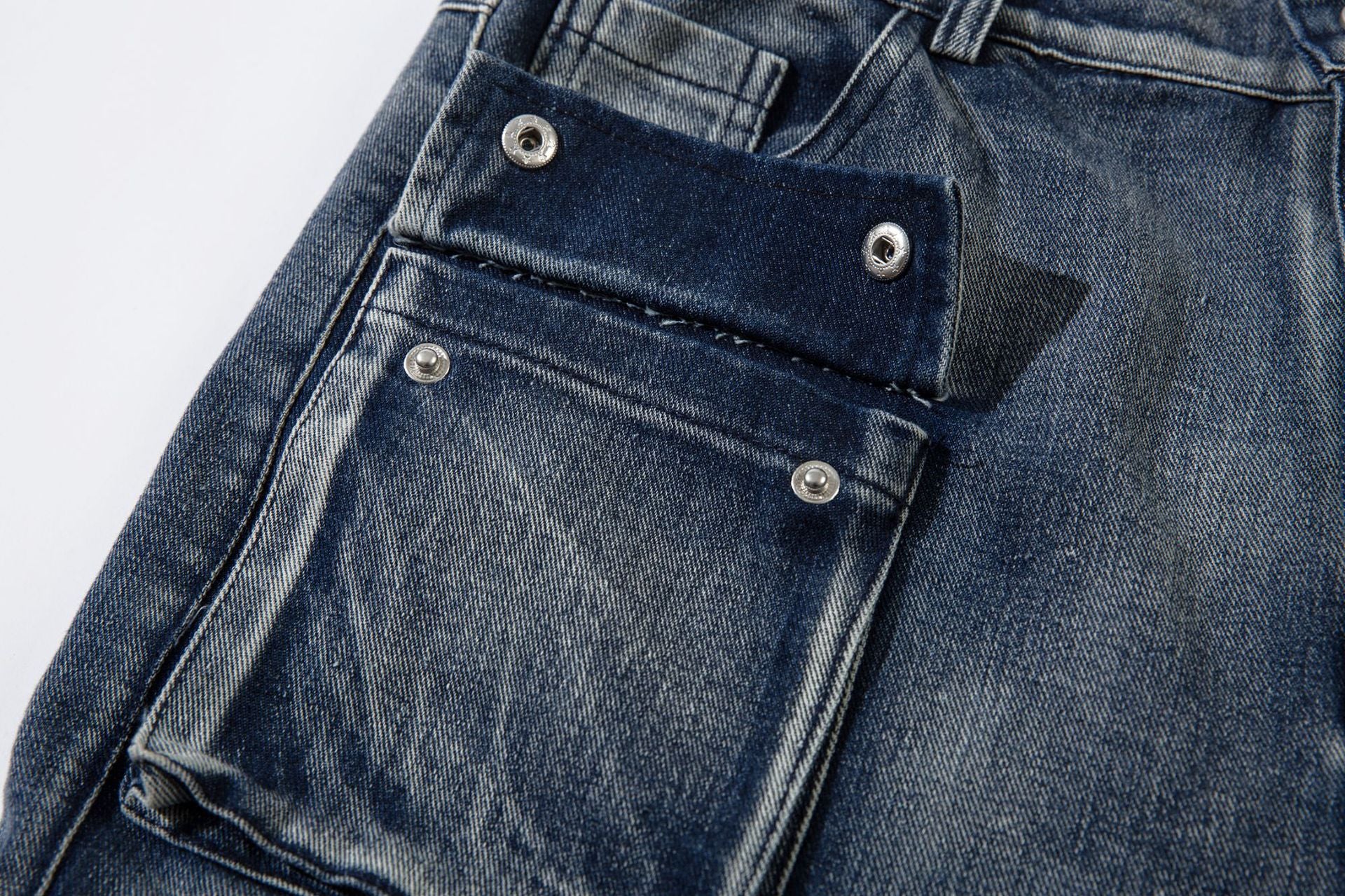 YAVIORA Multi-Pocket Workwear Denim Jeans