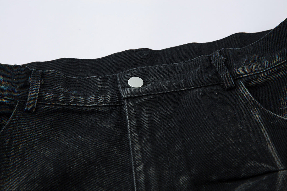 YAVIORA Weite Faltenjeans