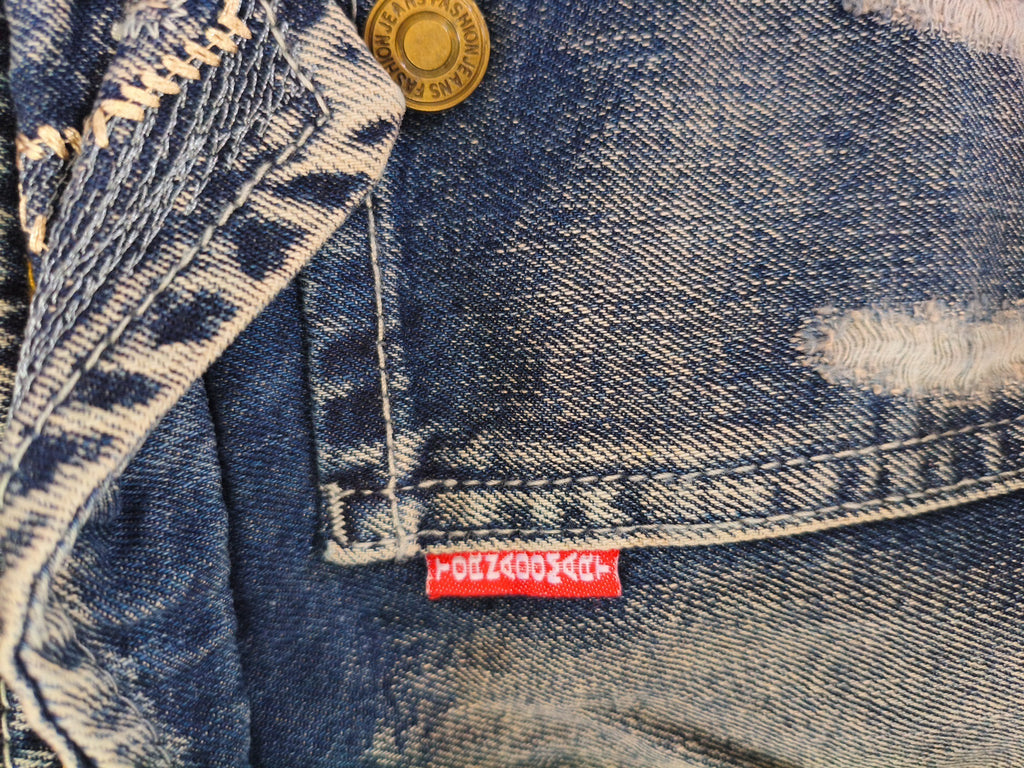 Y2K Dark-Style Patchwork Embroidered Flare Jeans