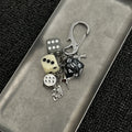D20 Dice Keychain Charm Set Gothic Gamer Gift Jewelry