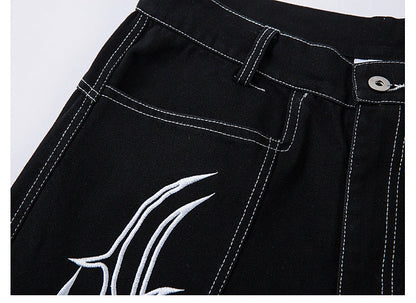 YAVIORA Wing Embroidered Jeans