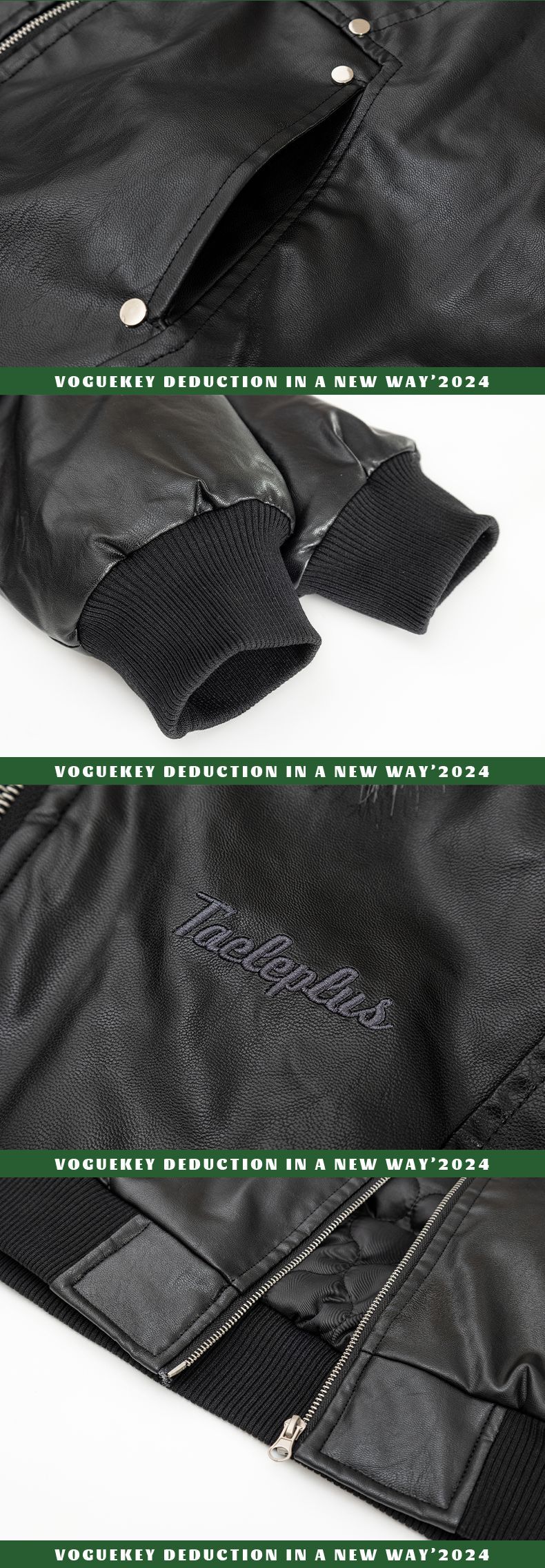 YAVIORA Fur Collar PU Jacket