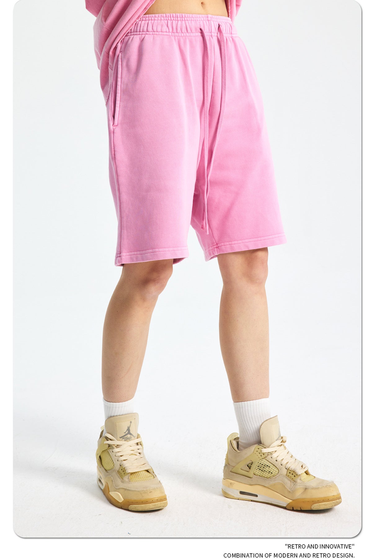Yaviora Retro Terry Cotton Sports Shorts for Men