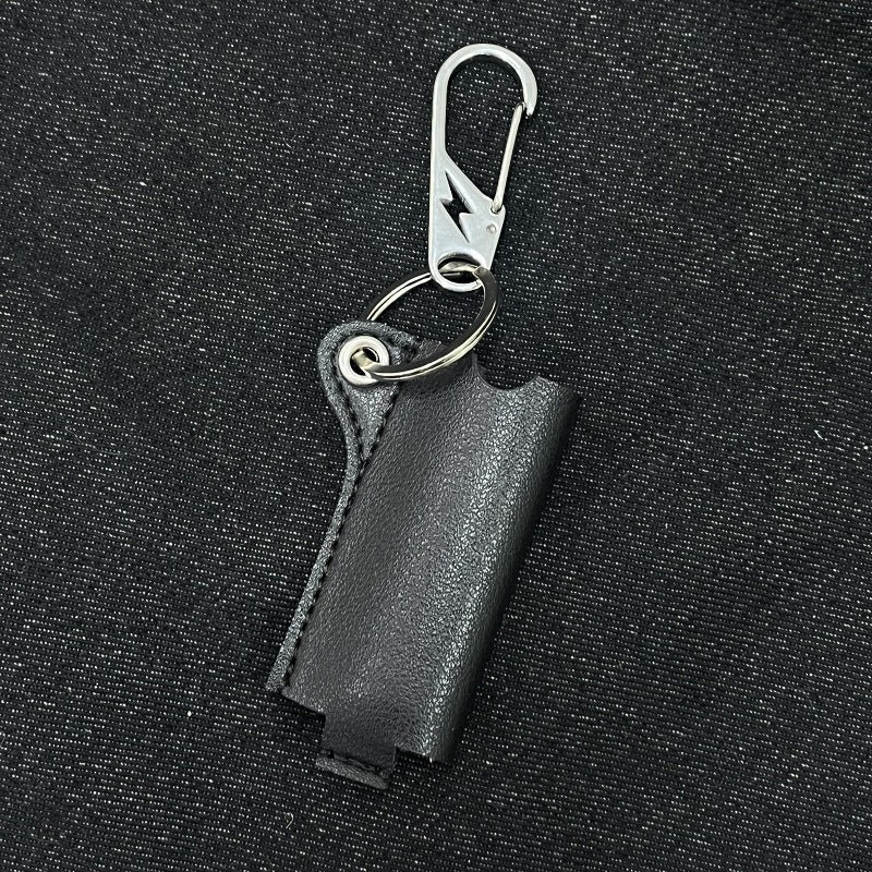 Vintage Leather Lighter Holder Keychain