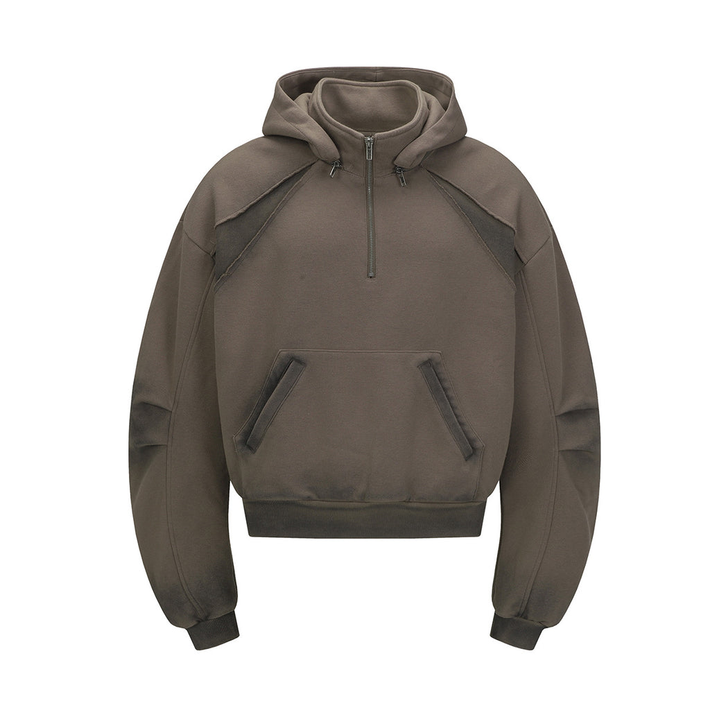 YAVIORA Wasteland Style Washed and Dirty Hooded Sweatshirt