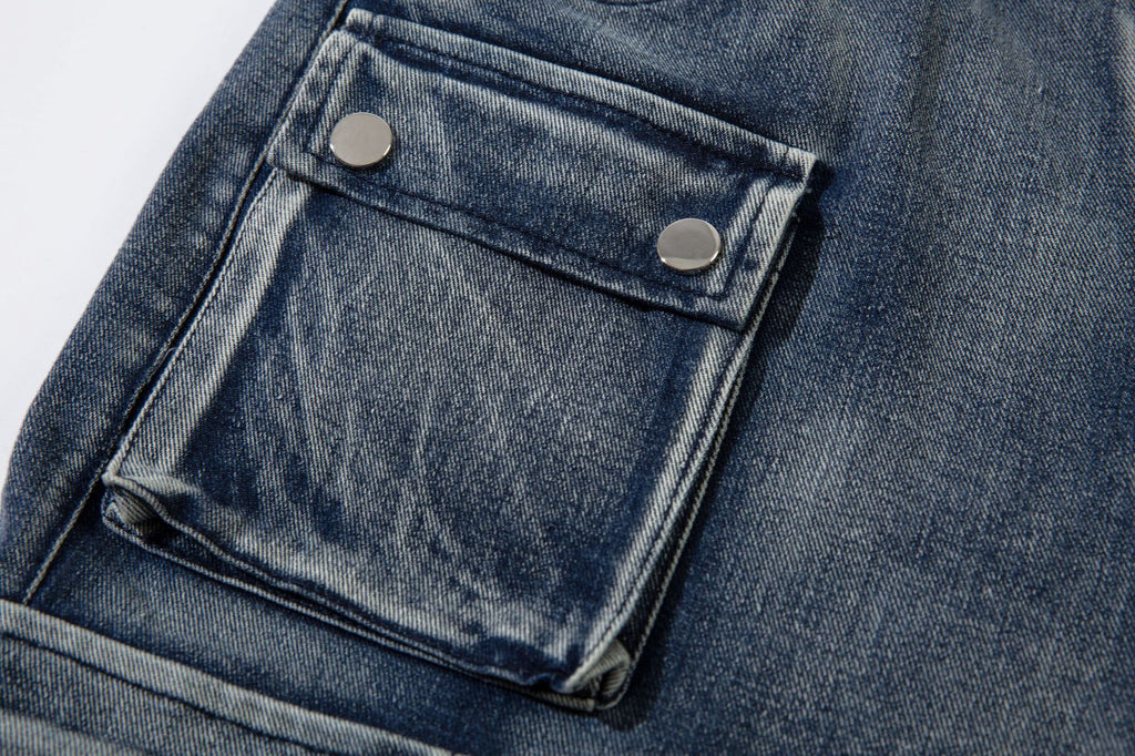 YAVIORA Multi-Pocket Workwear Denim Jeans