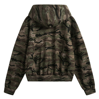 YAVIORA Camo Cropped Hoodie