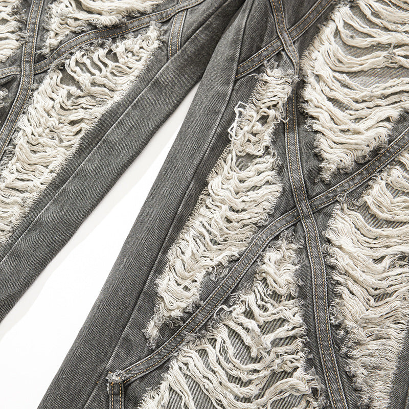 YAVIORA Distressed Wide Jeans